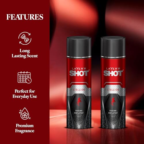 Layer'r SHOT Stallion Body Spray for Men, 120ml Pack of 2 - Image 5
