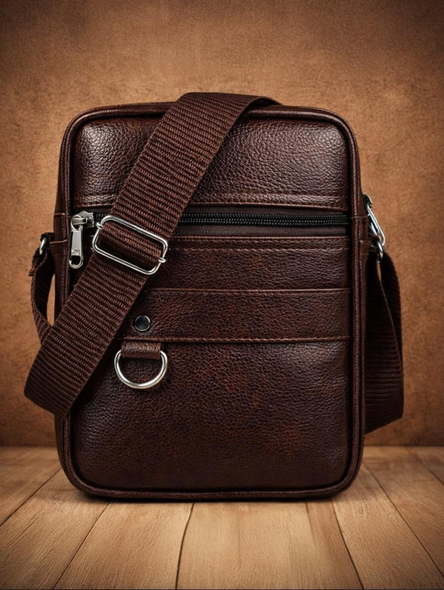 SRACO Brown Men Sling Bag Stylish Cross Body Sling bag for Office...more