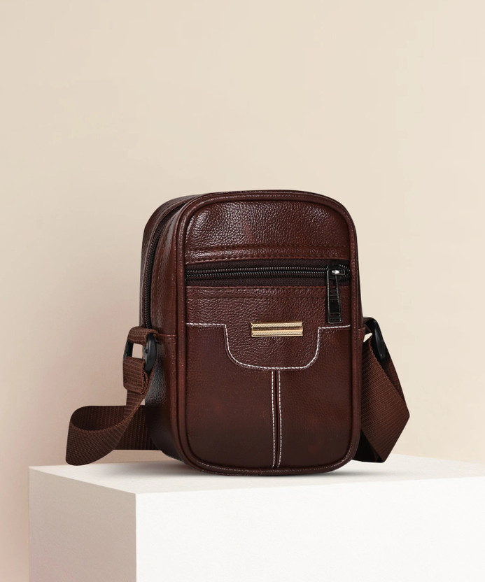 SRACO Brown Men Sling Bag