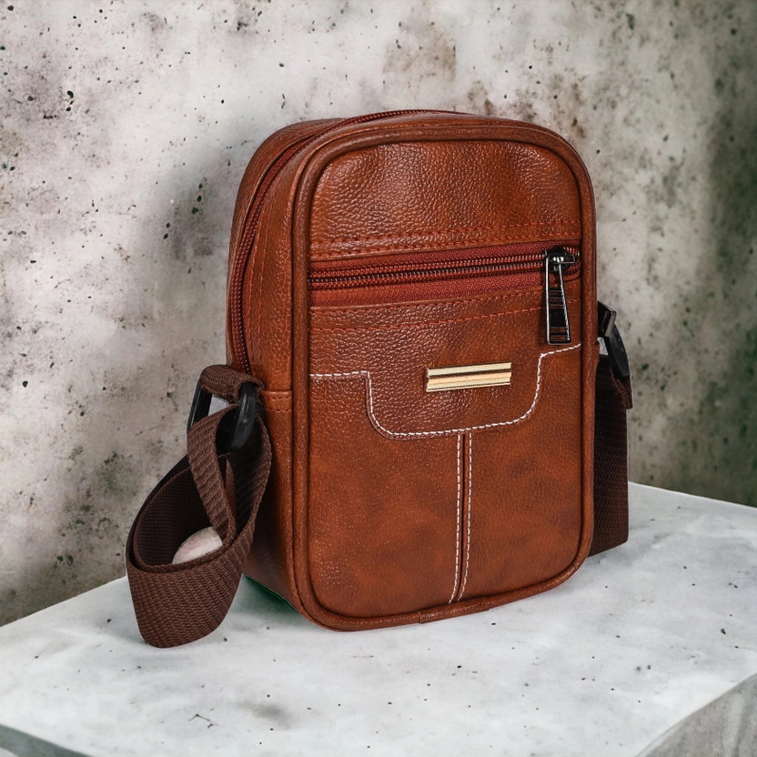 SRACO Brown Men Sling Bag