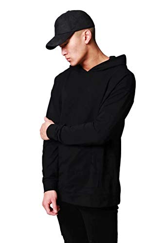Veirdo Men's Regular Fit Hooded Cotton Jacket - Black - Image 3