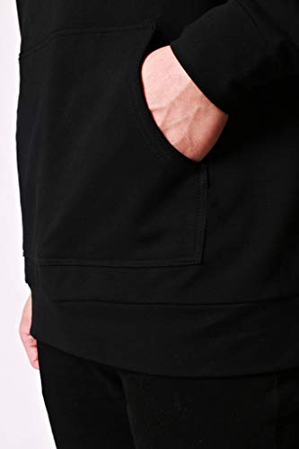 Veirdo Men's Regular Fit Hooded Cotton Jacket - Black - Image 6