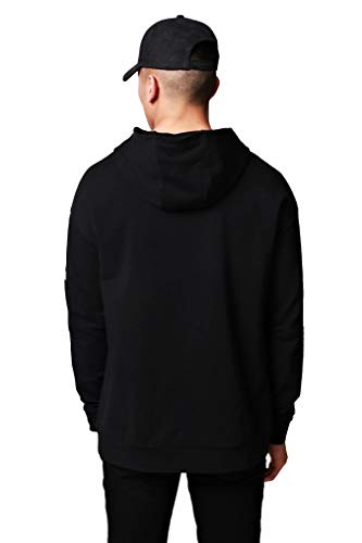 Veirdo Men's Regular Fit Hooded Cotton Jacket - Black - Image 2