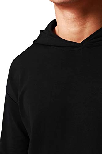 Veirdo Men's Regular Fit Hooded Cotton Jacket - Black - Image 4