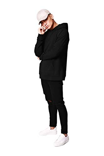 Veirdo Men's Regular Fit Hooded Cotton Jacket - Black - Image 5