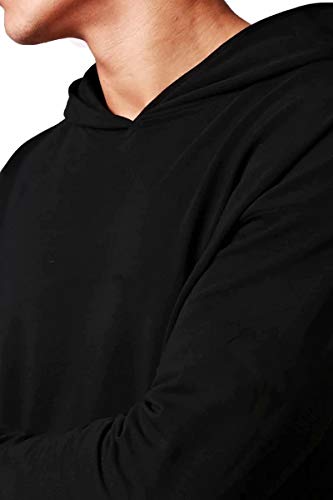 Veirdo Men's Regular Fit Hooded Cotton Jacket - Black - Image 7