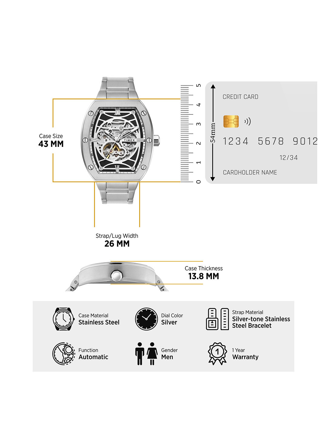 Timex Men Skeleton Bracelet Style