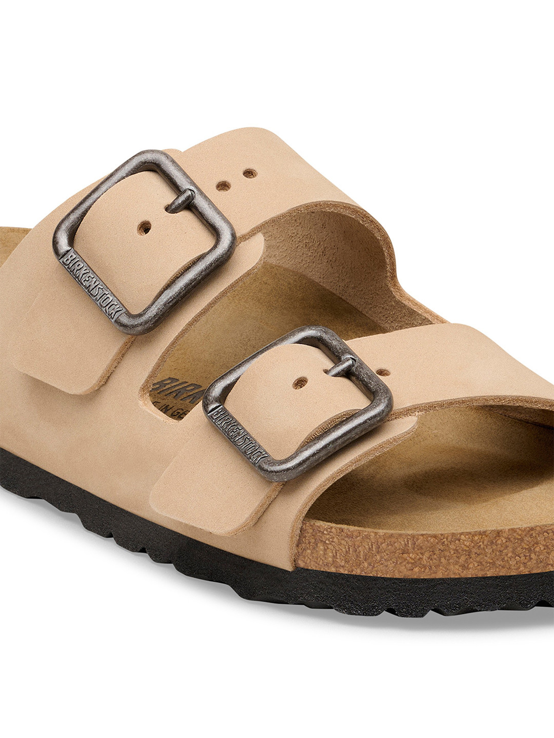 Birkenstock Arizona Unisex Regular Width Beige Leather Sandal - Image 5