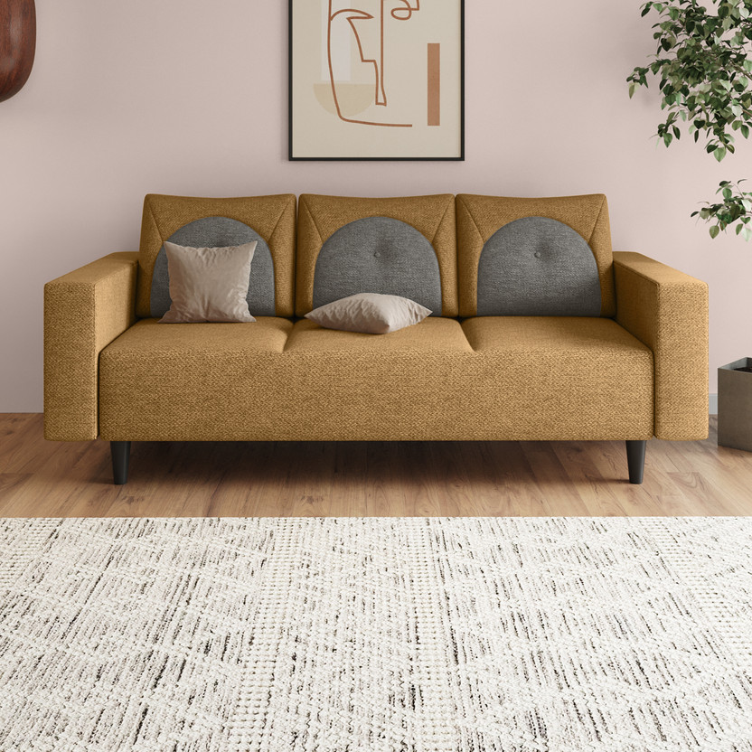 Interio by Godrej Cresco Premium Quality Fabric 3 Seater Sofa (F...more