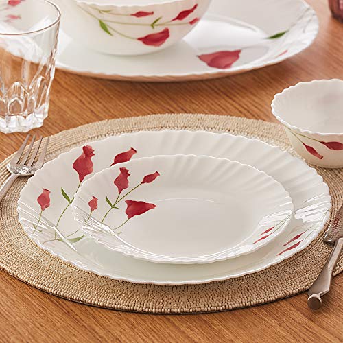 Larah by Borosil Diana Opalware Dinner Set, 33-Pieces, White - Image 2