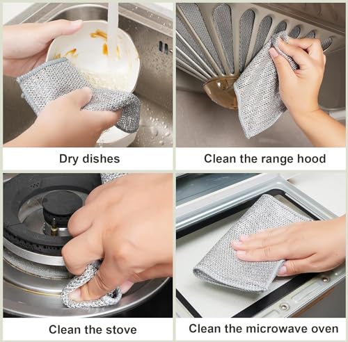 Non-Scratch Dish Wash Cloth, Steel