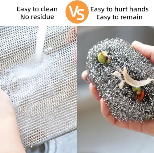 Non-Scratch Dish Wash Cloth, Steel