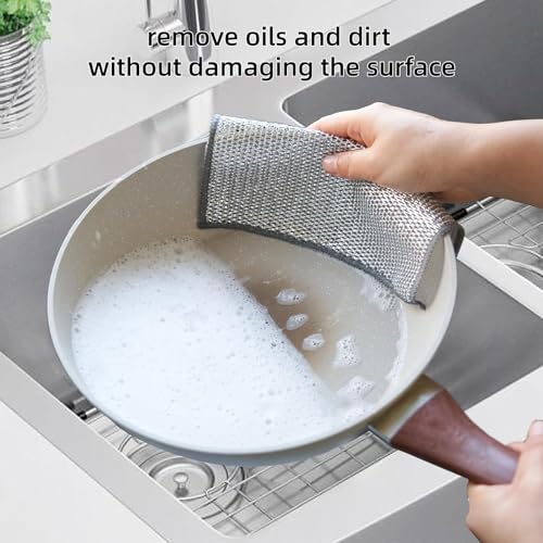 Non-Scratch Dish Wash Cloth, Steel