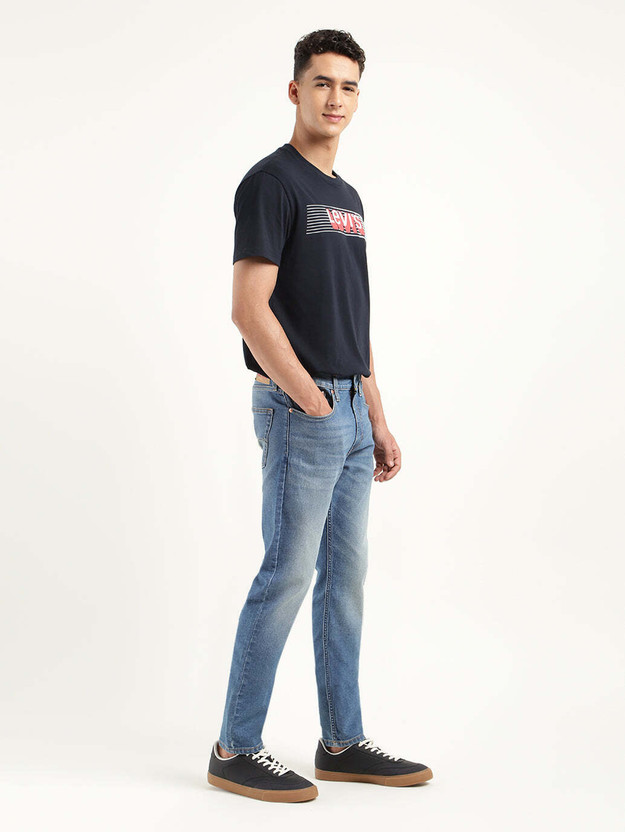 LEVI'S 512 Men Tapered Fit Mid Rise Blue Jeans - Image 4