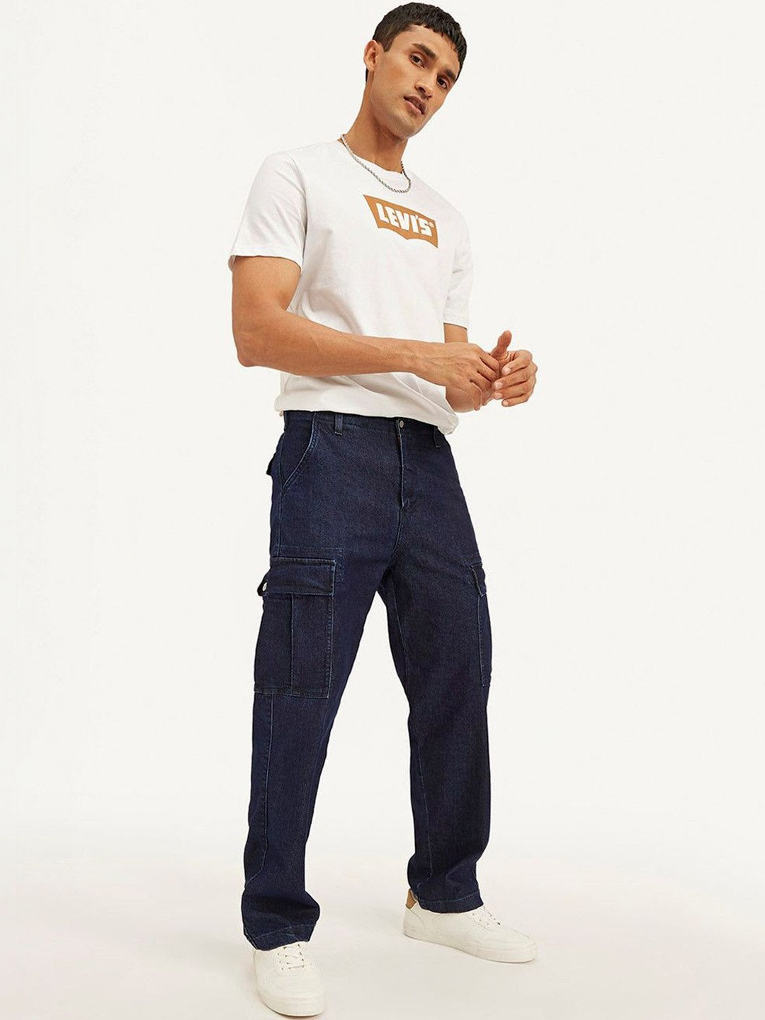 Levis Men Classic Regular Fit Mid-Rise Light Fade Stretchable Jeans - Image 4