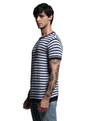 JACK & JONES Men's Striped Regular Fit T-Shirt - Image 3