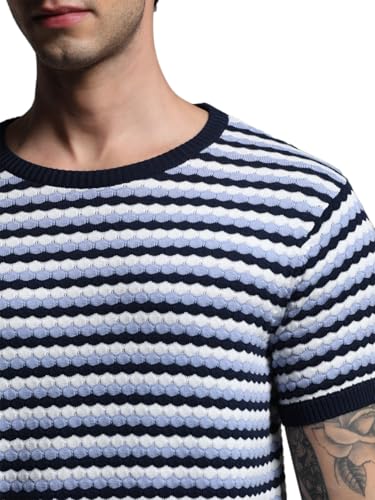 JACK & JONES Men's Striped Regular Fit T-Shirt - Image 5