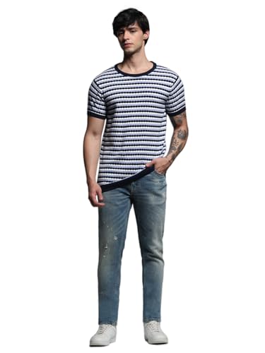 JACK & JONES Men's Striped Regular Fit T-Shirt - Image 6
