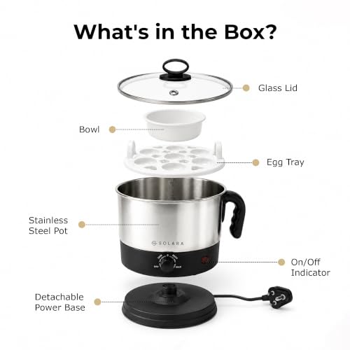SOLARA Electric Kettle Multipurpose 1.5