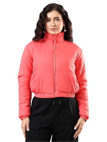 KOTTY Women Nylon Full Sleeve Solid Standard Length Puffer Jacket