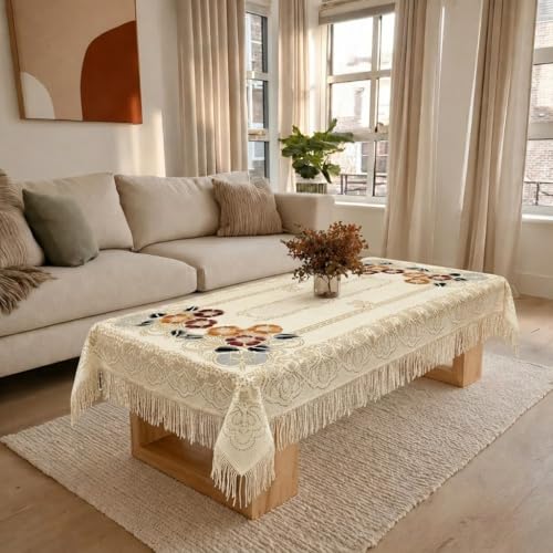 Cotton Net Embroidered Center &
