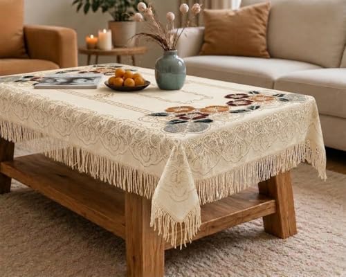 Cotton Net Embroidered Center &