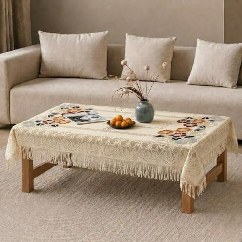 Cotton Net Embroidered Center &