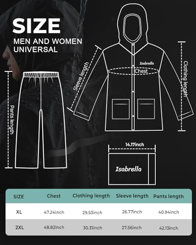 ISABRELLA Raincoat for Men Waterproof
