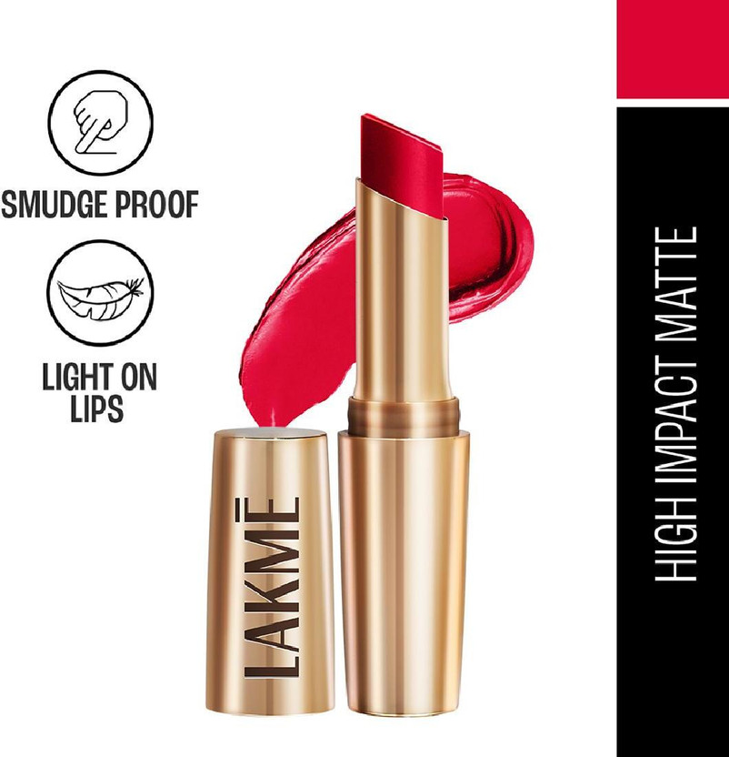 Lakmé Primer + Matte Lipstick, Lightweight, Lasts For 16Hrs (Red