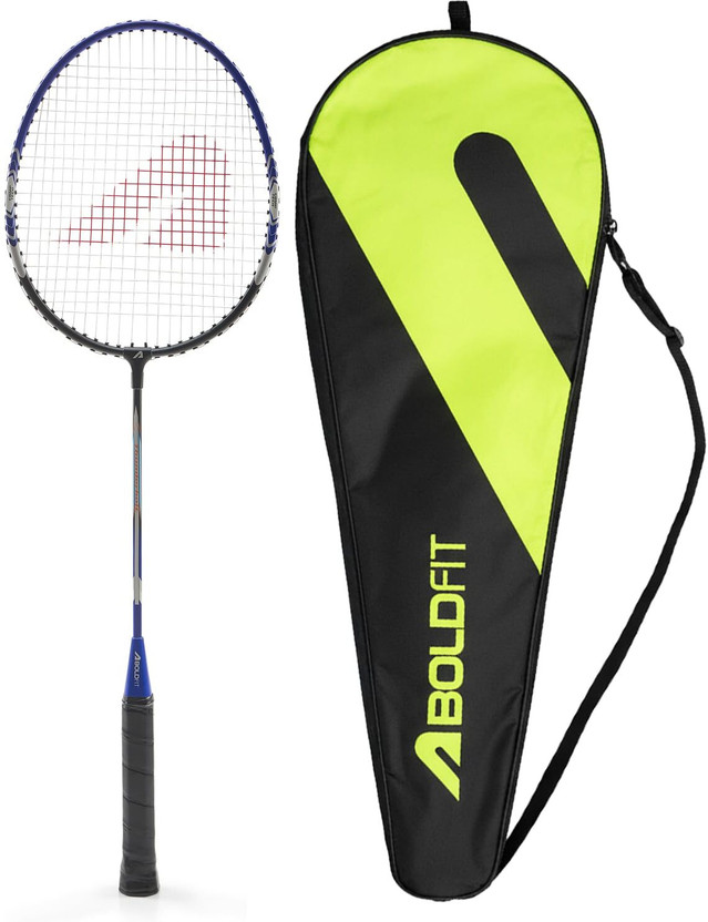 BOLDFIT Thunderbolt Aluminium with cover Blue Strung Badminton Ra