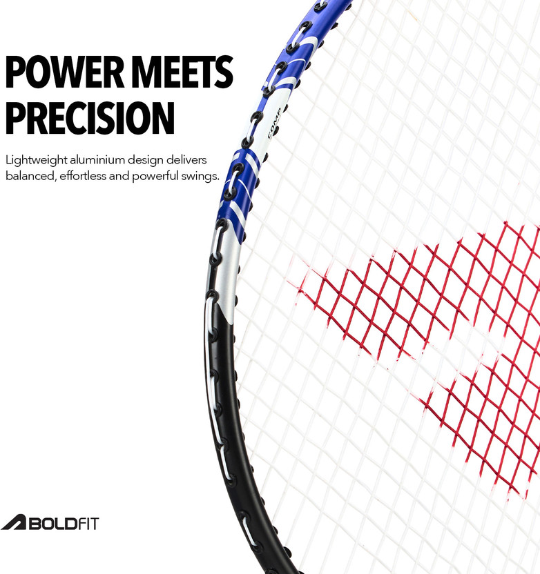 BOLDFIT Thunderbolt Aluminium with cover Blue Strung Badminton Ra - Image 3