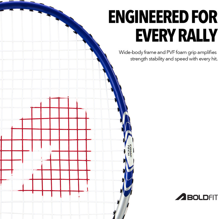 BOLDFIT Thunderbolt Aluminium with cover Blue Strung Badminton Ra - Image 4