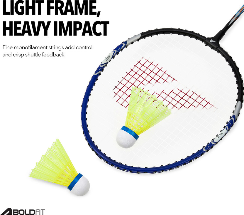BOLDFIT Thunderbolt Aluminium with cover Blue Strung Badminton Ra - Image 5