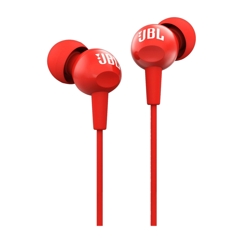 JBL C150SI with One Button Universal Remote Wired Headset (Red, I