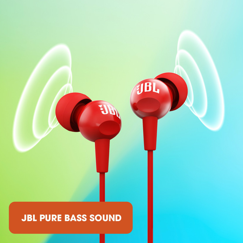 JBL C150SI with One Button Universal Remote Wired Headset (Red, I - Image 3