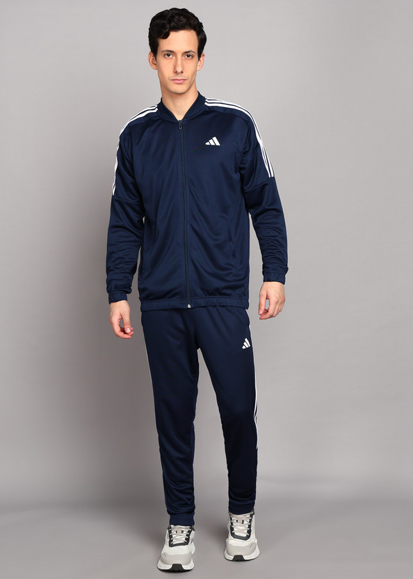 ADIDAS Striped Men Track Suit