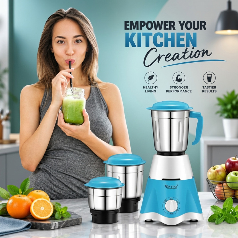 Skystar Elegant Mixer Grinder & 750 Dry Iron Super Combo 700 W Mi - Image 2