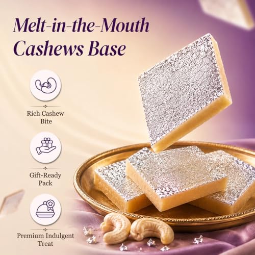 Haldiram's Premium Kaju Katli Tin Sweets Gift Pack 400g - Image 6