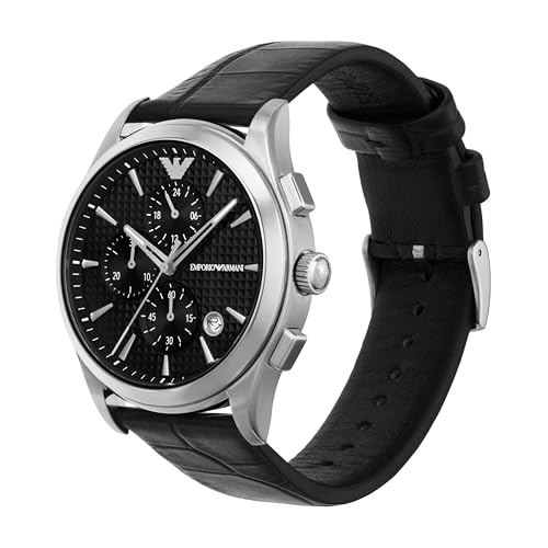 Emporio Armani Analog Black Dial Men's Leather Band Watch-AR11530 - Image 6