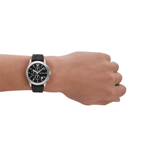 Emporio Armani Analog Black Dial Men's Leather Band Watch-AR11530 - Image 7