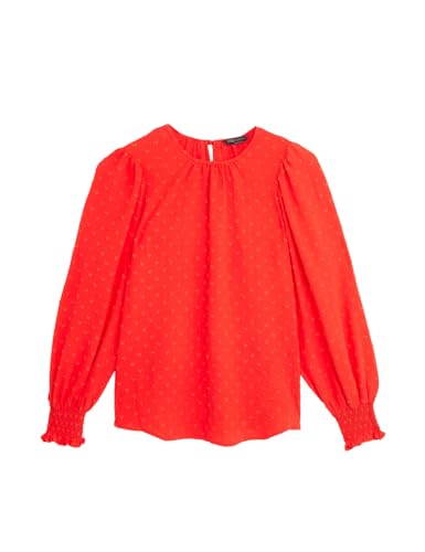 Marks & Spencer Women Textured Crew Neck Blouse - Image 5