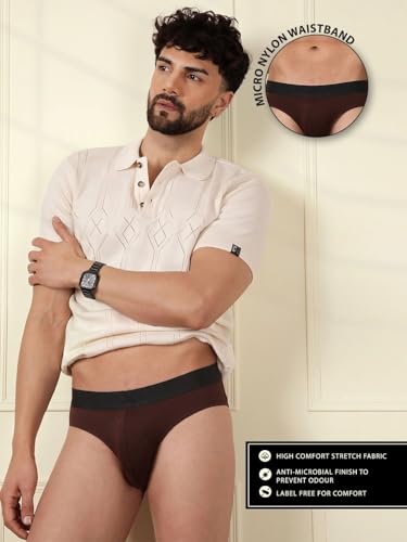 WROGN Men's Pack of 2 Cotton Spandex Briefs | Comfort Fit - Image 3