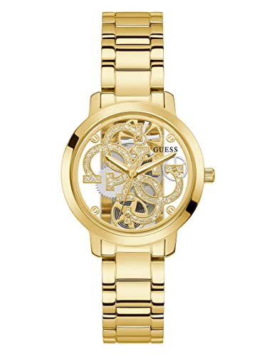 GUESS Round 36mm Gold Dial Analog Women Watch - GW0300L2