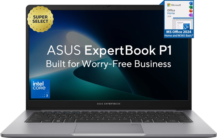 ASUS ExpertBook P1 Intel Core 3 100U - (8 GB/512 GB SSD/Windows 1...more