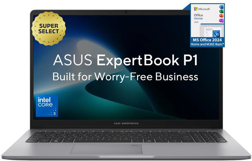 ASUS ExpertBook P1 with 1 Yr ADP (i3 14th Gen) Intel Core 3 100U ...more