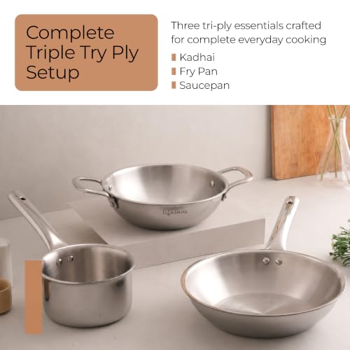 Lifelong Triply 3-piece cookware Set