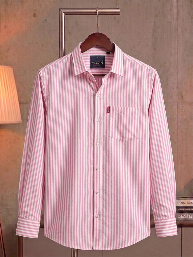 Lyphy Men Regular Fit Striped Spread Collar Casual Shirt - Image 6