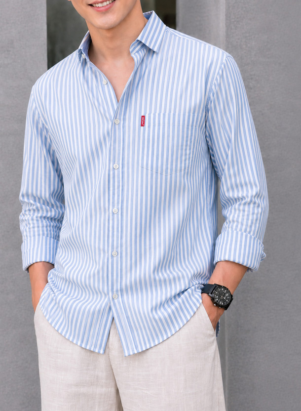 Lyphy Men Regular Fit Striped Spread Collar Casual Shirt - Image 8