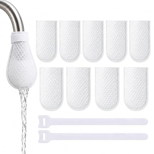 White Mesh Faucet Outlet Covers Set with Securing Straps
