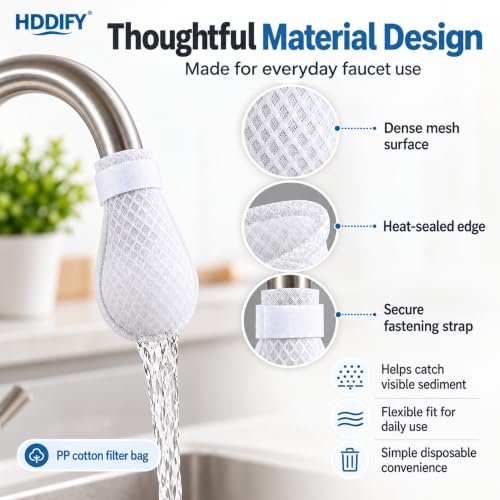White Mesh Faucet Outlet Covers Set with Securing Straps - Image 6